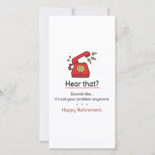 Tarjeta Festiva Jubilación Divertida Teléfono Retro No Es Tu Prob