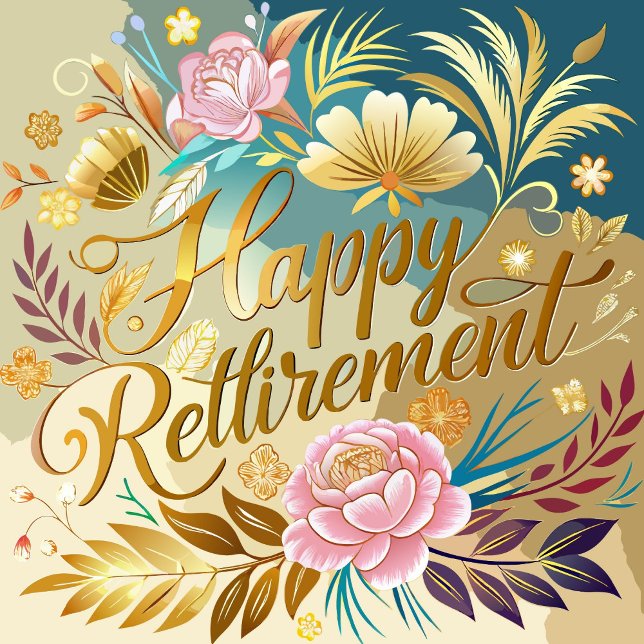 Tarjeta Festiva Jubilación feliz (Happy Retirement vibrant colors and detailed textures of the artwork.  )