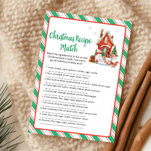 Tarjeta Festiva Juego de coincidencia de recetas de la fiesta de N
