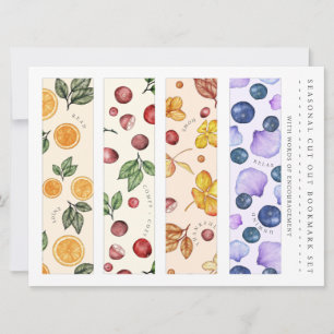 Tarjeta Festiva Juego de marcadores de corte estacional diverso