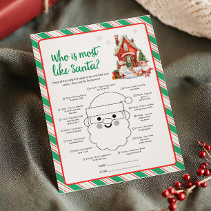 Tarjeta Festiva Juego de Navidad: ¿Quién es el más parecido a Papá