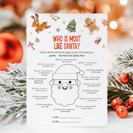 Tarjeta Festiva Juego de Navidad: ¿Quién es el más parecido a Papá