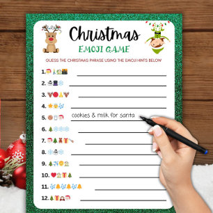 Tarjeta Festiva Juego de Navidades imprimibles Juego de Emoji de