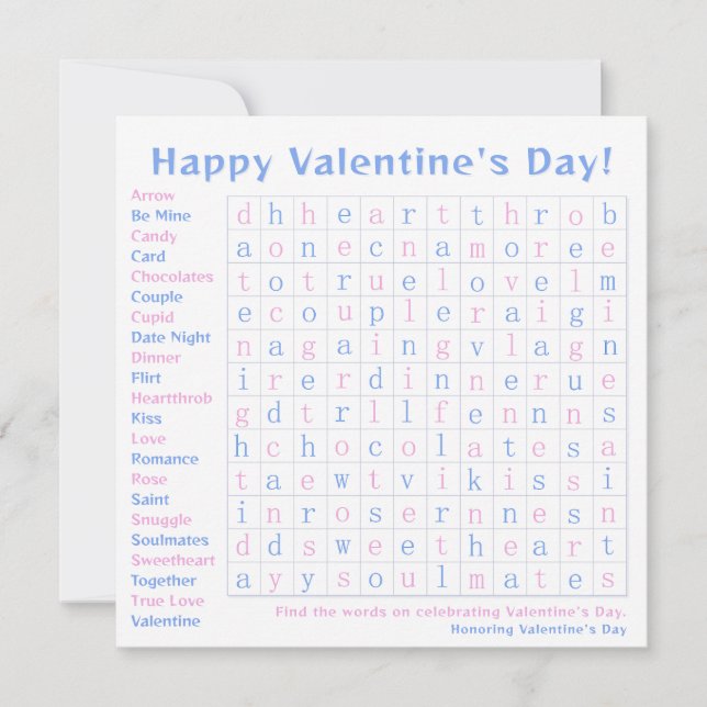 Tarjeta Festiva Juego de palabras de celebración de el día de San  (Anverso)