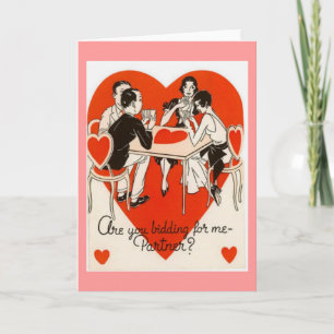 Tarjeta Festiva Juego de puente el día de San Valentín