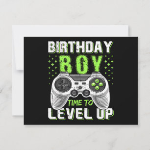 Tarjeta Festiva Juego de video Level Up Birday Boy