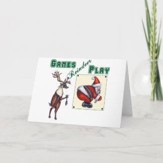 Tarjeta Festiva Juego del reno de los juegos