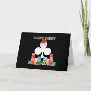 Tarjeta Festiva Juego divertido Bluff Daddy Poker Casino Texas