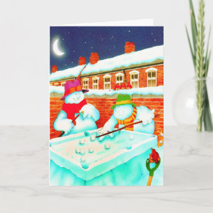 Tarjeta Festiva Juego en la nieve
