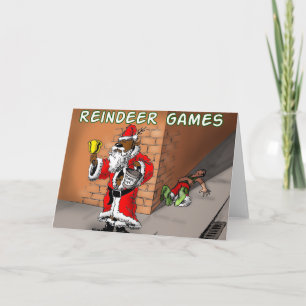 Tarjeta Festiva juegos de reno 4