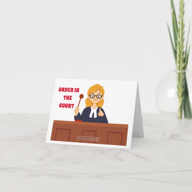 TARJETA FESTIVA JUEZ DECLARA QUE "FELIZ VACACIONES" ESTÁ EN "ORDEN (Anverso)