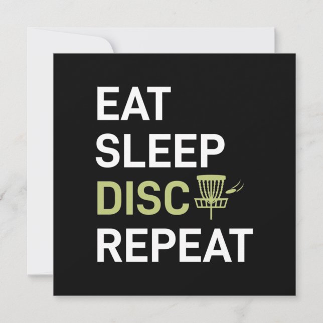 Tarjeta Festiva Jugador de Disc Golf | Come Duerme Disc Golf Repit (Anverso)
