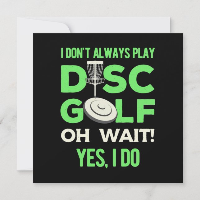 Tarjeta Festiva Jugador de Disco Golf | No Siempre Juego Disco Gol (Anverso)