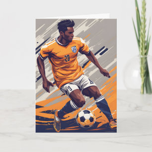 Tarjeta Festiva Jugador de Fútbol Día del Padre
