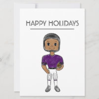 jugador de fútbol retro vintage morado negro simpl