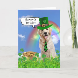 Tarjeta Festiva Jugador de oro de cumpleaños irlandés