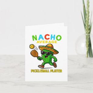 Tarjeta Festiva Jugador de Pickleball No Promedio