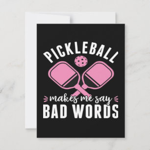 Tarjeta Festiva Jugador de Pickleball Pickleball Me Hace Decir Mal