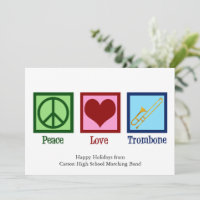 Jugador de Trombón Amor Paz Personalizado Lindo