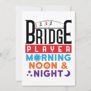 Tarjeta Festiva Jugador puente por la mañana y noche