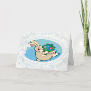 Tarjeta Festiva Jugadora Bunny Easter Card