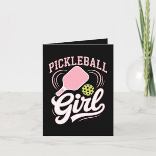 Tarjeta Festiva Jugadora de Pickleball Chica