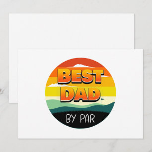 Tarjeta Festiva Jugando Golf Padre Golfista Mejor Padre Por Par