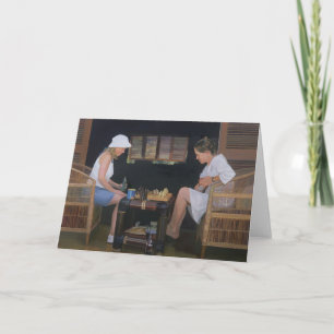 Tarjeta Festiva Jugar a ajedrez en el Goldeneye