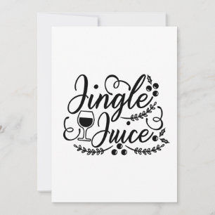Tarjeta Festiva Jugo de Campana Navideño Divertido Cerveza Bebida
