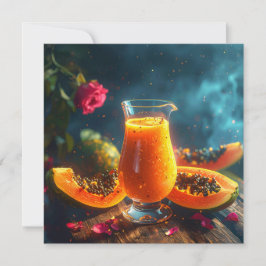Tarjeta Festiva Jugo de PAPAYA exprimido Fresco - 