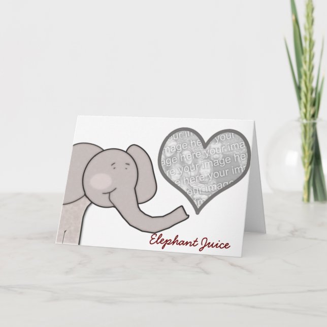 Tarjeta Festiva Jugo elefante (Anverso)