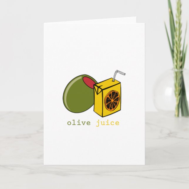 Tarjeta Festiva Jugo verde oliva (Anverso)