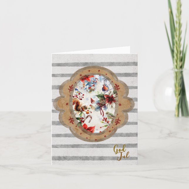 Tarjeta Festiva Jul Vykort (Anverso)