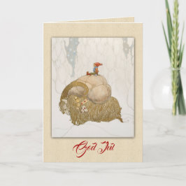 Tarjeta Festiva Julbocken de John Bauer (1912)