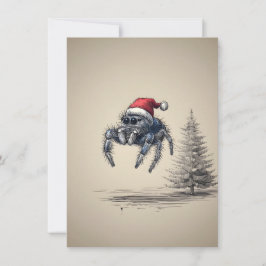 Tarjeta Festiva Jumping Spider Christmas Cards