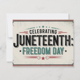 Tarjeta Festiva Junetédecimo de Vintage