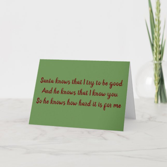 TARJETA FESTIVA JUNTAMOS Y DIVERTIMOS A LOS NAVIDADES. (Anverso)