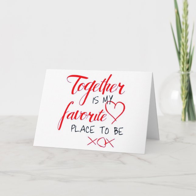 TARJETA FESTIVA JUNTOS ESTÁ MI *LUGAR FAVORITO* PARA SER NAVIDADES (Anverso)
