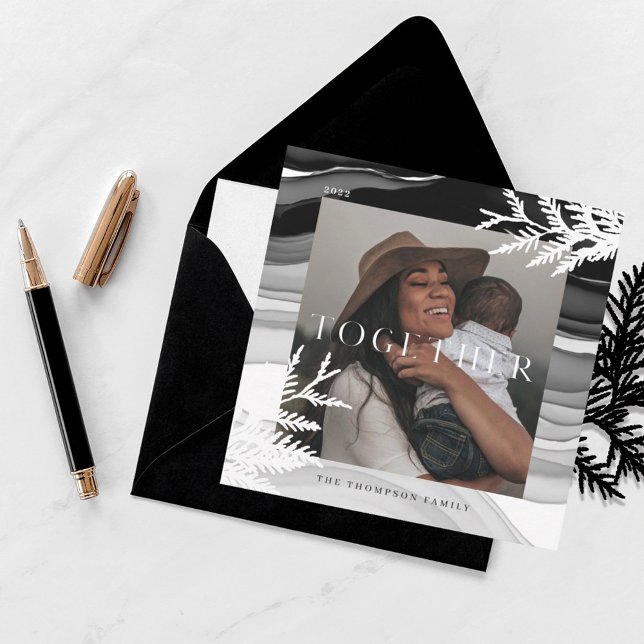 Tarjeta Festiva Juntos, Navidades japoneses modernos y mínimos. Fo (Subido por el creador)