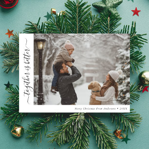 Tarjeta Festiva Juntos son mejores Navidades de fotografía diverti