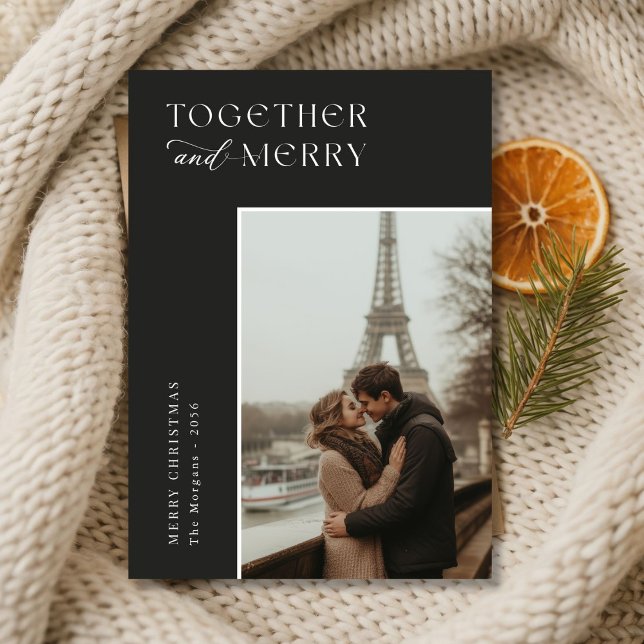 Tarjeta Festiva Juntos y Navidades de fotografía de la familia Mer (Subido por el creador)