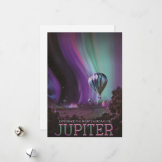Tarjeta Festiva Júpiter Viaje en Globo Aerostático Debajo de las A