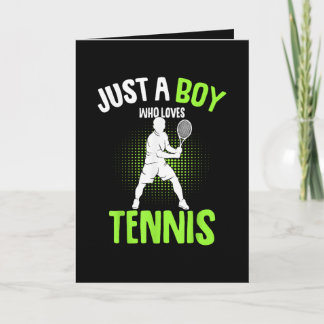Tarjeta Festiva Just a Boy who Loves Tennis Player