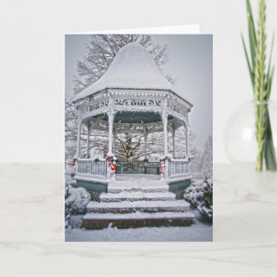 Tarjeta Festiva Juzgado Gazebo en la Nieve
