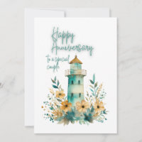JW Watercolor Lighthouse Feliz Aniversario