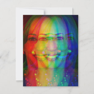 Tarjeta Festiva Kamala Harris 2024 mi presidente es negro y femeni