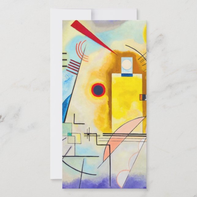 Tarjeta Festiva Kandinsky Amarillo-Rojo-Azul (Anverso)
