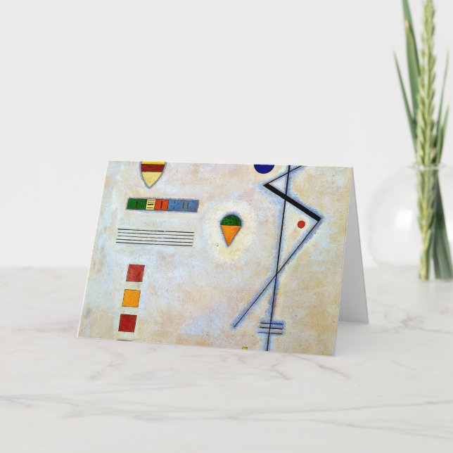 Tarjeta Festiva Kandinsky - Von-Zu, famosa obra abstracta  (Anverso)