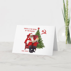 Tarjeta Festiva Karl Marx Santa