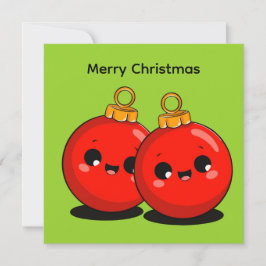 Tarjeta Festiva Kawaii Christmas – Minimal Holiday